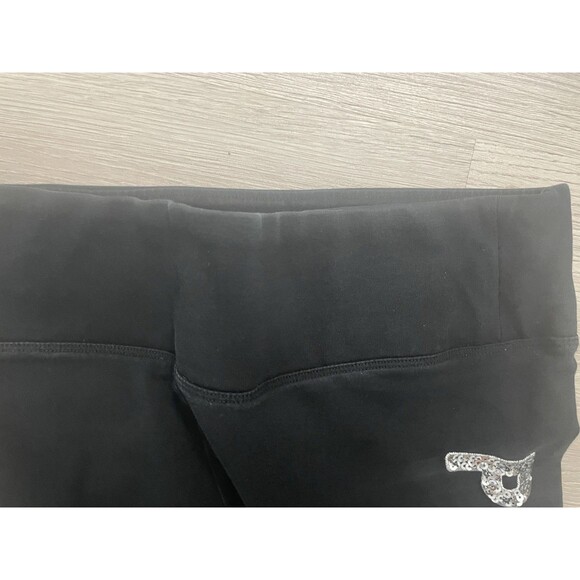 PINK Yoga Leggings sequin Bling Black Y2K Victoria’s Secret VS Pants medium - Picture 5 of 10